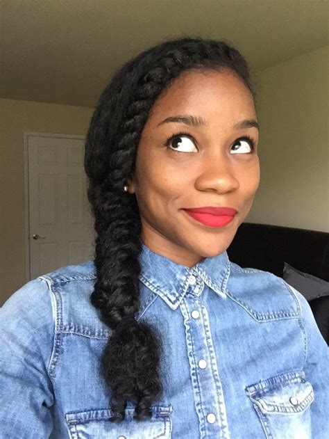 Black Girl Afro Textured Hair French Braid On Stylevore
