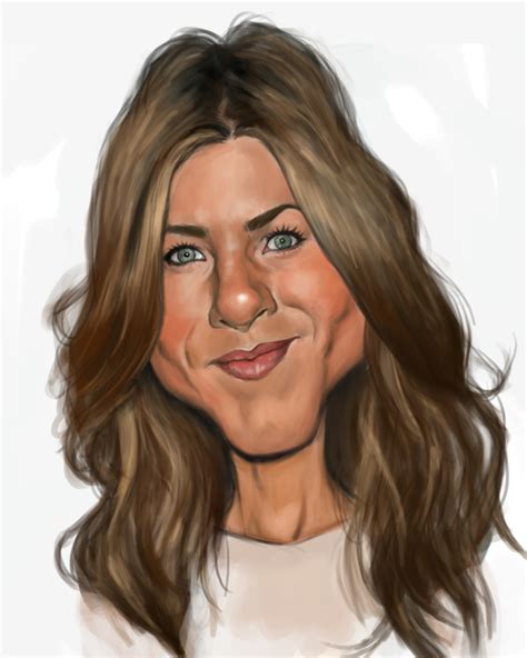 Jason Horning Art Jennifer Aniston Celebrity Caricatures Caricature