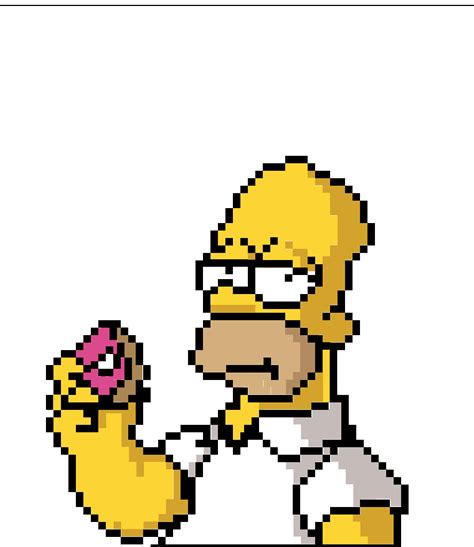 Homer Simpson Pixel Art Pixel Art Image Pixel Art Pixel Art Homer