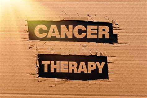 Writing Displaying Text Cancer Therapy Business Concept Treatment Of