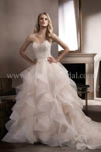 T192010 Sweetheart Strapless Lace Bodice And Organza And Tulle Wedding