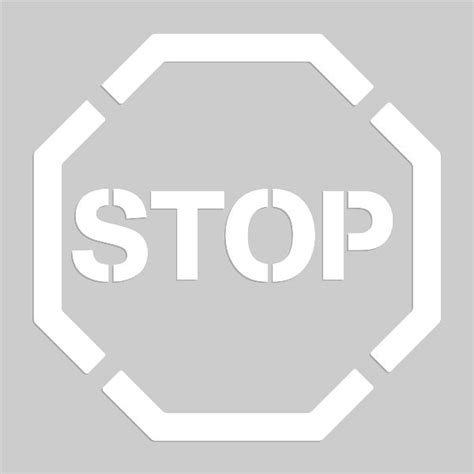Stop Sign Stencil 20 X 20 Inch Tough Plastic Reuseable