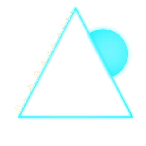 Neon Triangle Blue Origftestickers Sticker By Meeori