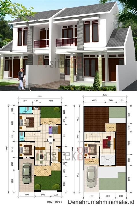 20+ desain rumah minimalis modern (inspirasi hunian idaman). Desain Rumah Minimalis 2 Lantai 8 X 12 | Rumah minimalis ...
