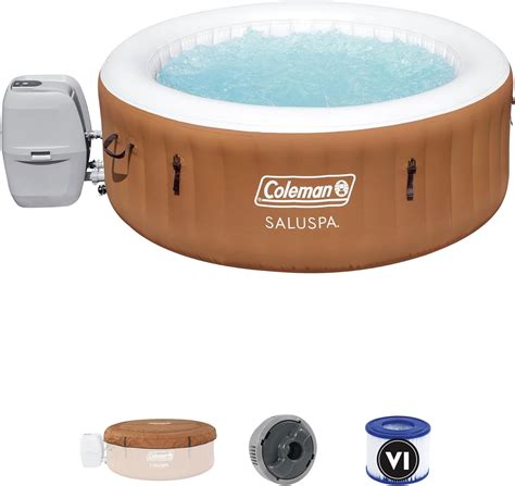 Coleman 90455 Ponderosa Saluspa 71 X 26 2 4 Person Portable Inflatable Round Hot Tub Spa With