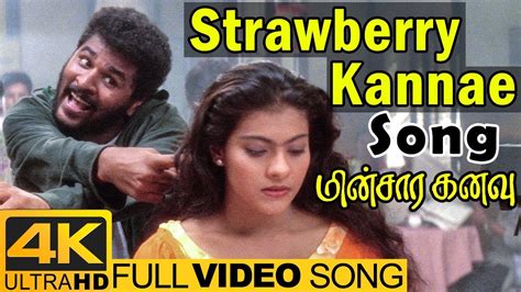Strawberry Kannae Song Minsara Kanavu Tamil Movie Video Songs 4K