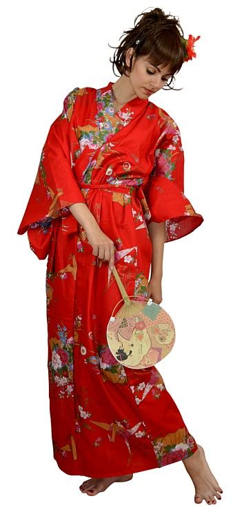 Kimonojapan Японское женское кимоно из хлопка Оригами Японская