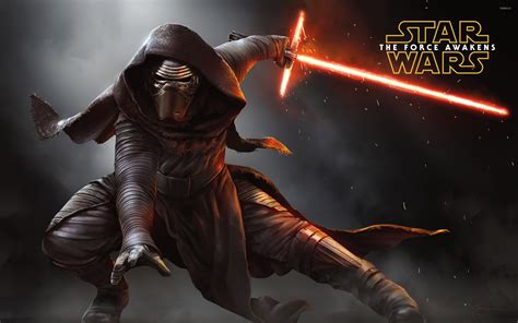 Kylo Ren With A Lightsaber Star Wars The Force Awakens Wallpaper