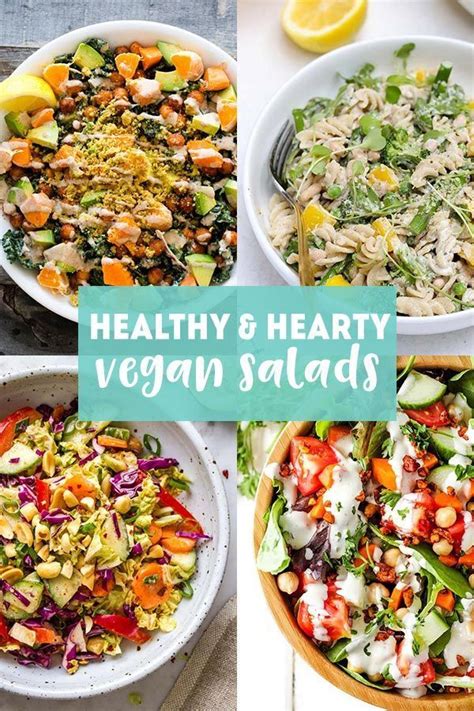 Hearty Vegan Salads That Will Actually Fill You Up Vegetarian Salad Recipes Vegan Salad