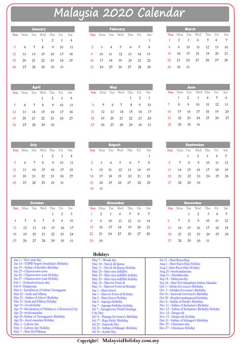 2020 won't boast as many long weekends as 2019, but there are still a few dates to look out for when it comes to planning your leave in advance. Public Holidays In Malaysia 2022