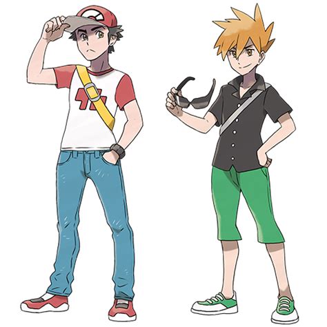 Official Art Of Pokemon Champions Red And Blue As They Appear In Pokemon Sun And Moon R Gaming