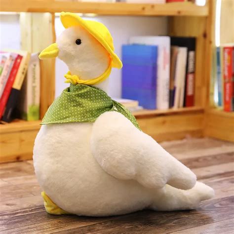 1pc Kawaii White Duck Plush Toy Pillow Cartoon Cute Duck Stuffed Doll