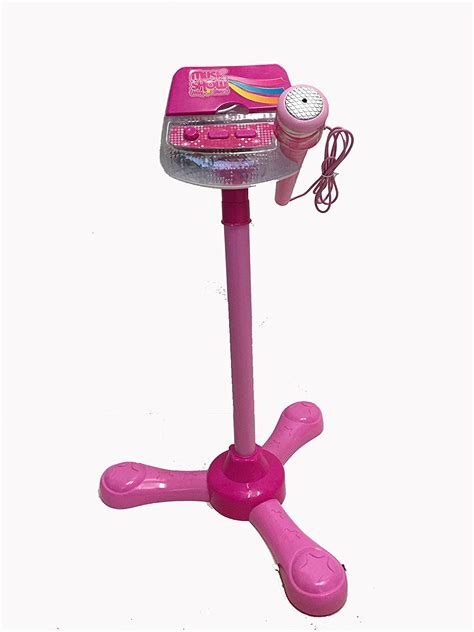Music Show Childrens Kids Toy Stand Up Microphone Playset W Built In