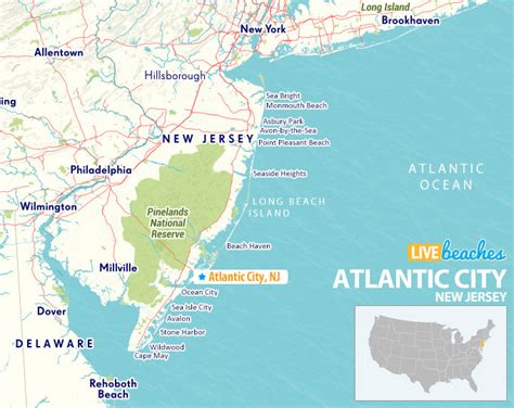 Map Of Atlantic City New Jersey Live Beaches