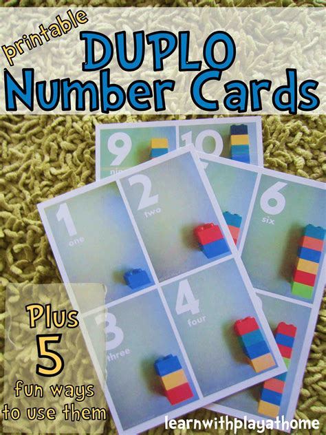 Printable Duplo Number Cards Plus 5 Fun Ways To Use Them By Learn