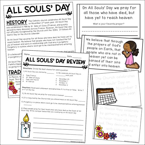 All Souls Day Worksheets