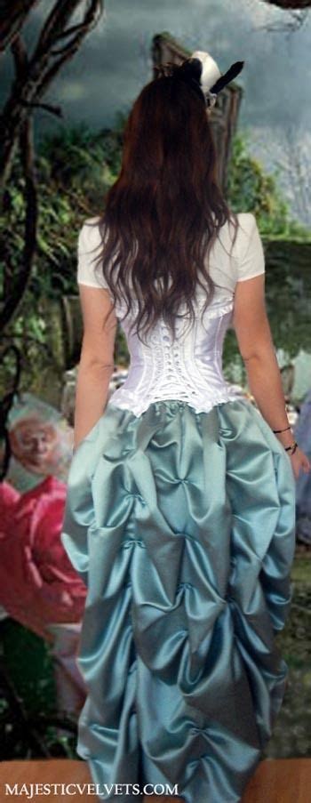 Steampunk Alice In Wonderland Costume Corset And Bustle Skirt Alice