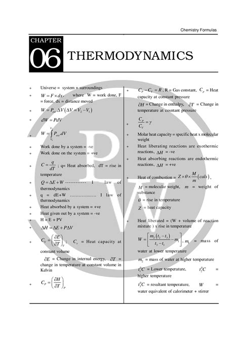 Thermodynamics Formula For Class Physics Wallah In Hot Sex Picture