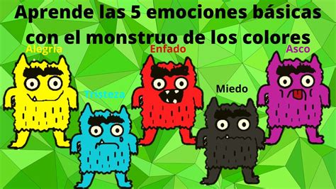 Aprende Las 5 Emociones BÁsicas Con El Monstruo De Colores En EspaÑol Para NiÑos Youtube
