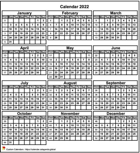 3x4 2022 Calendar January Calendar 2022