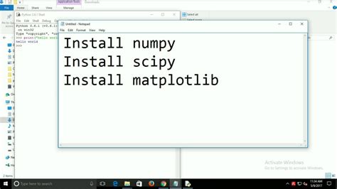How To Install Numpy Scipy And Matplotlib Python Youtube