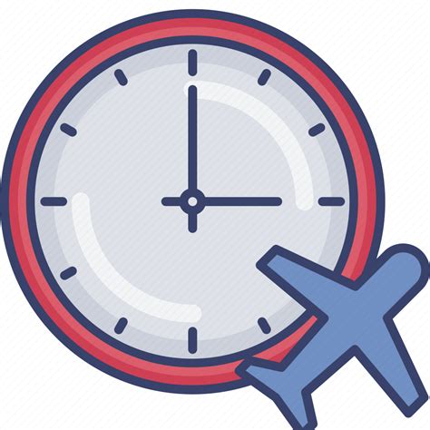 Airplane Clock Flight Plane Time Travel Icon Download On Iconfinder