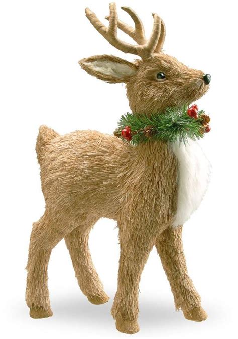 Capture the joyful magic of the christmas season as st. National Tree Company 19-in. Standing Deer Floor Christmas ...