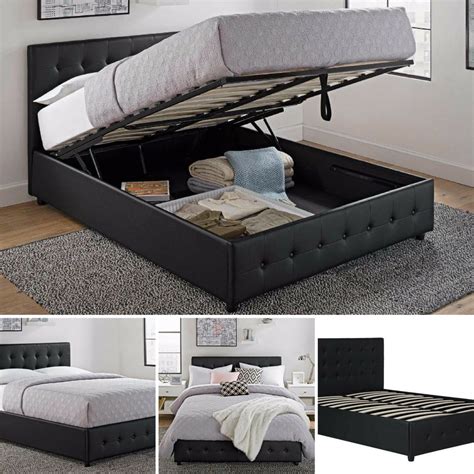 Find great deals on ebay for queen size bed frame with headboard. Queen Size Bed Frame With Shoe Storage Tufted Headboard ...