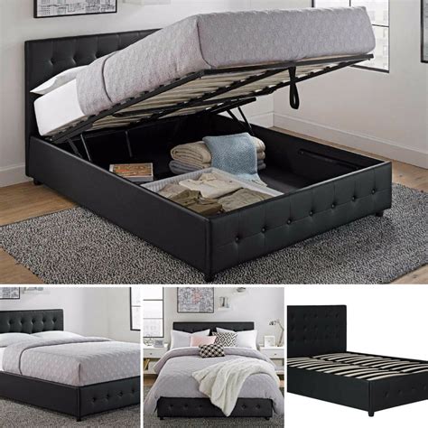 The queen size is a popular mattress choice that can meet your need for a comfortable, restful night's sleep. Queen Size Bed Frame With Shoe Storage Tufted Headboard ...