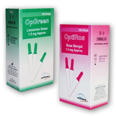 Rose Bengal And Lissamine Green Strips Ophtechnics Unlimited