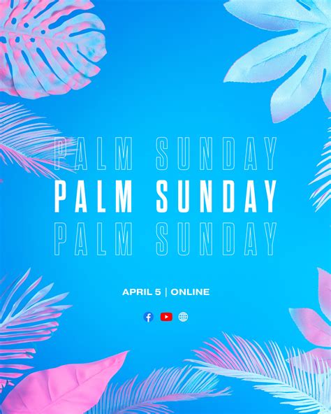 Palm Sunday April 5 Online Sunday Social
