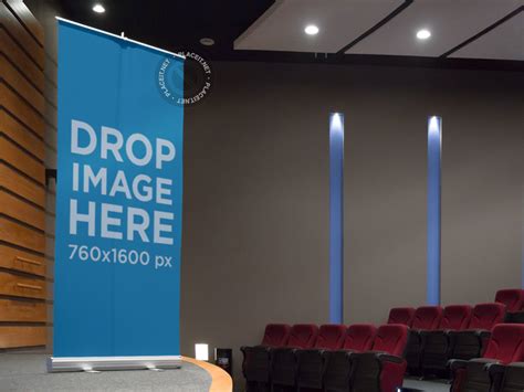 Download Placeit - Vertical Banner Mockup in an Auditorium Stage