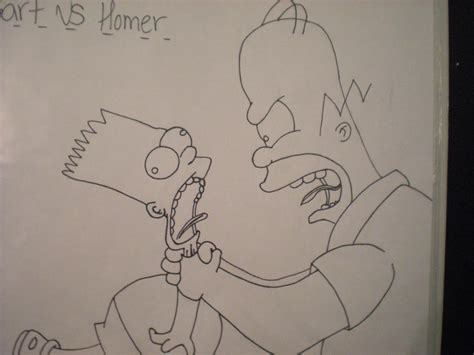 Bart Vs Homer By Symbelline On Deviantart
