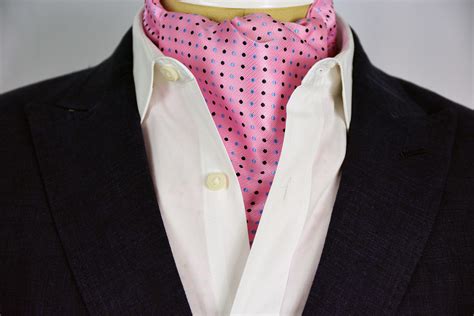 Polka Dot Pink Sterling Ascot Tie Sterling Ascots