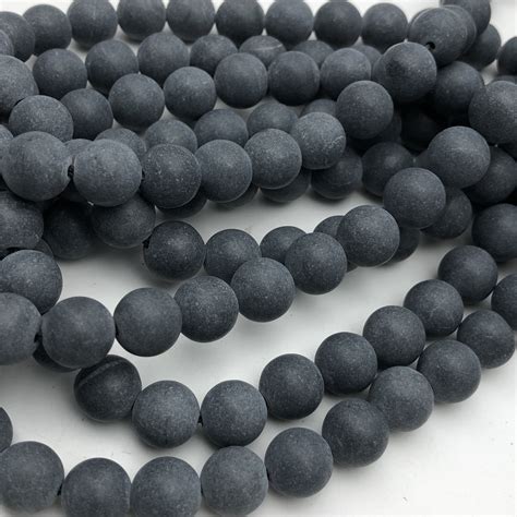 Matte Black Obsidian Round Beads 6mm 8mm 10mm Gemstone Beads Etsy