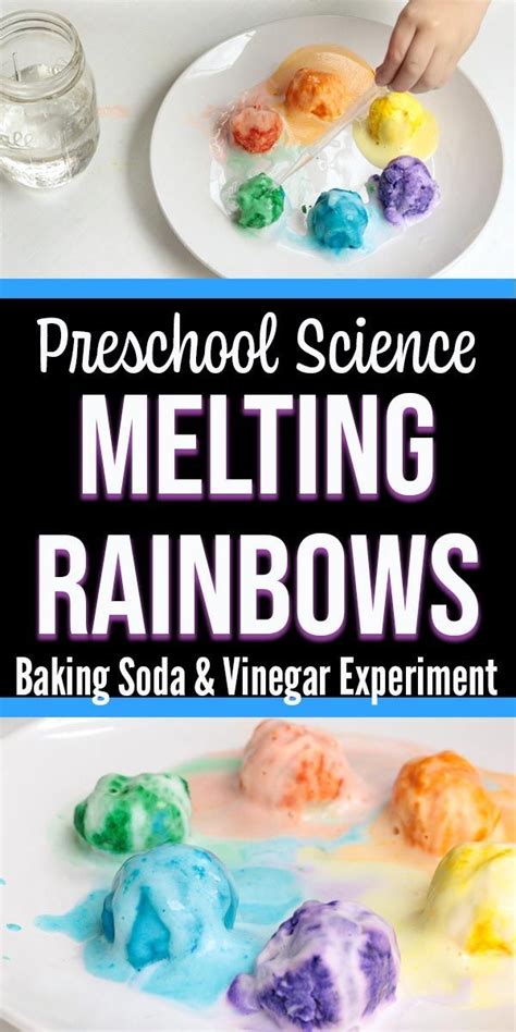 Melting Rainbow Preschool Science Experiment Science Experiments For