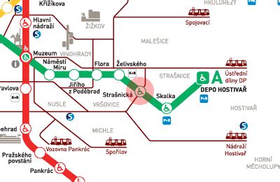 Strasnicka Station Map Prague Metro
