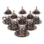 Turkish Tea Set With Decorative Tray Flicker Turkishbox Wholesale