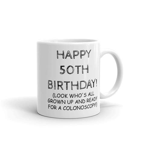 Below you will find some unusual gift ideas for men that are into health and fitness. 50th birthday gift for women for men mug funny colonoscopy ...