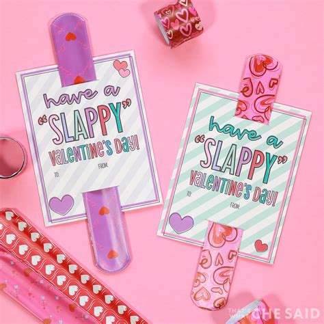 Slap Bracelet Valentine Printable Customize And Print