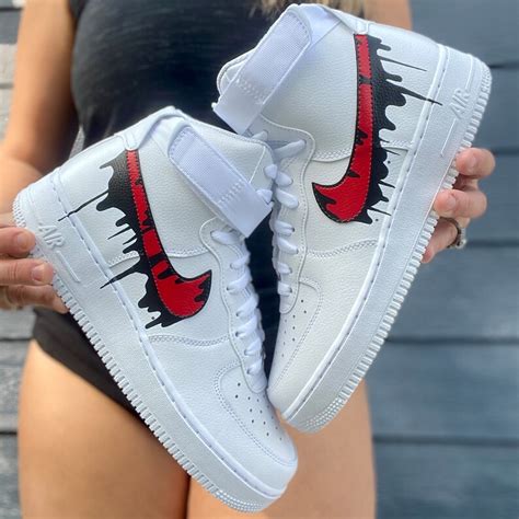 Custom Shadow Nike Drip Air Force Ones Pick Your Color Etsy