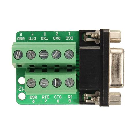 Db9 9 Pin Female Adapter Rs 232 Serial Port Interface Breakout Board