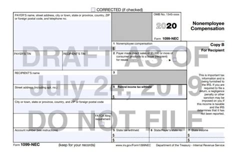Irs Revives Form 1099 Nec For Nonemployee Compensation 1040 Tax Plus