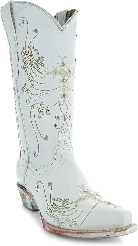 Soto Boots Womens Wedding Cowgirl Boots M50040 White Size 9 Uk