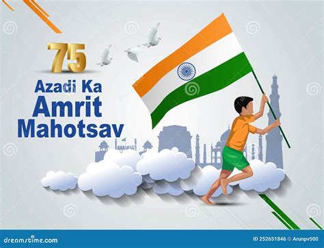 Happy Independence Day India Azadi Ka Amrit Mahotsav Poster A Boy
