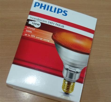 หลอดไฟ Philips Par38 Ir 100w E27 240v Red Infrared Lamps