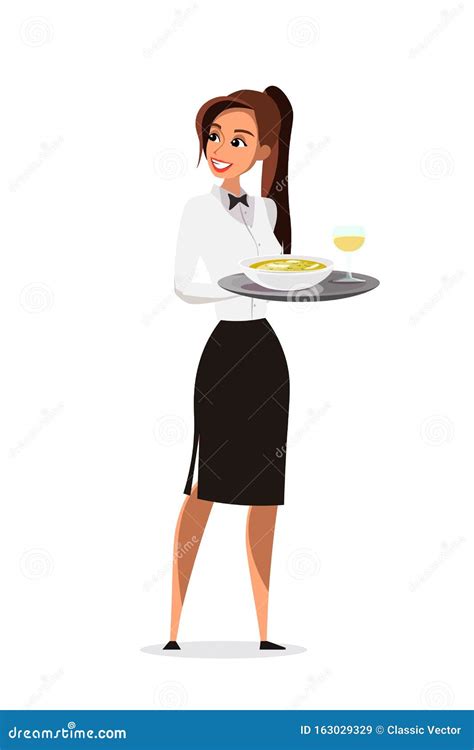 Waitress Flat Vector Character 176486056