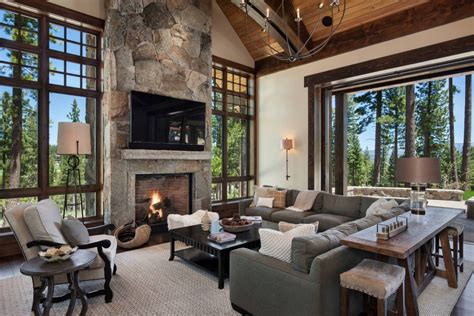 The Huge Windows In This Living Room Offer A Full View Of The Beautiful