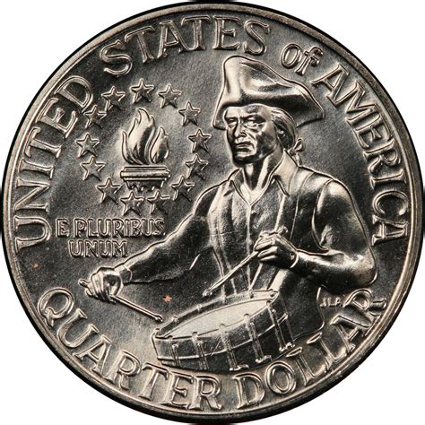 1776 1976 D 25c Ms Washington Quarters Coin