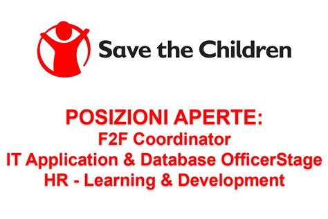 Save The Children Posizioni Aperte Workisjob